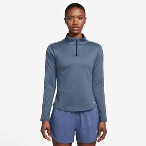 Nike Women's Therma-fit One 1/2-Zip Top, Diffused Blue/White, S